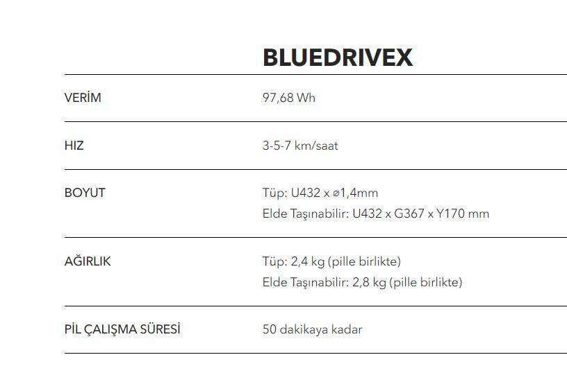 aquamarina bluedrive x teknik ozellikler
