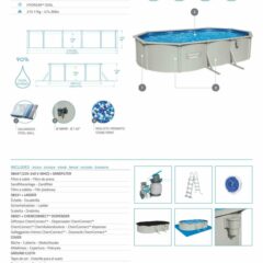 Bestway® 56369 Hydrium™ Çelik Duvarlı Prefabrik Yer Üstü Havuz Seti 6,10 m x 3,66 m x 1,22 m 3