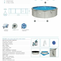Bestway® 56384 Hydrium™ Çelik Duvarlı Prefabrik Yer Üstü Havuz Seti 4,57 m x 1,22 m 2