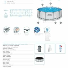Bestway® 5618W Steel Pro MAX™ Prefabrik Yer Üstü Çember Havuz Seti 3,96 m x 1,22 m 3