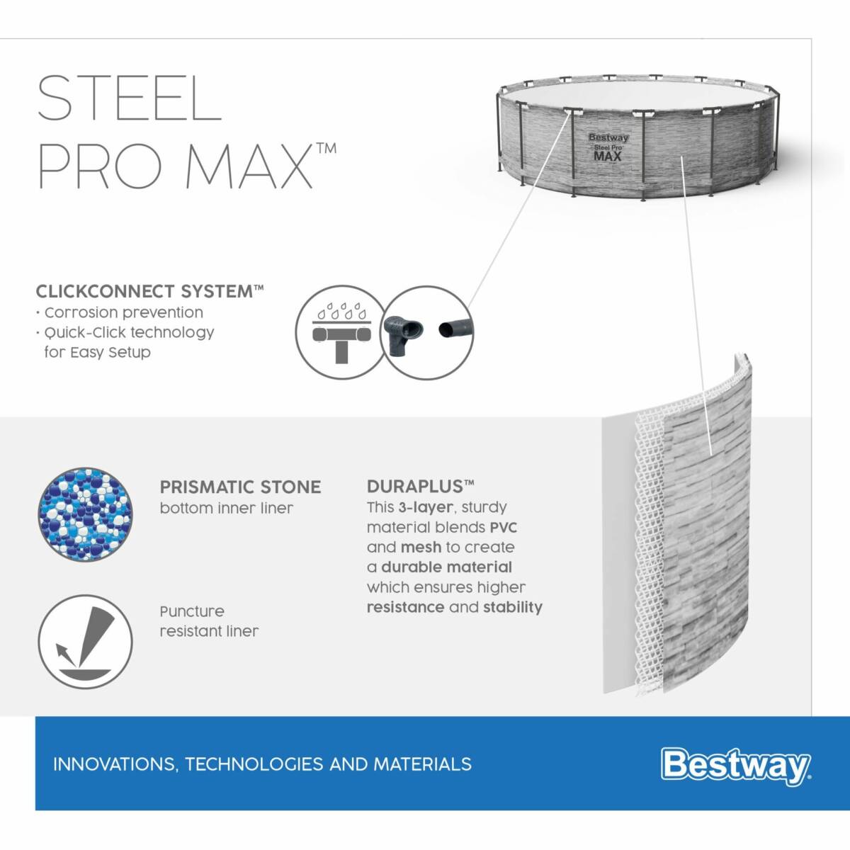 Bestway® 5618Y Steel Pro MAX™ 549*122 cm 3