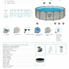 Bestway® 5619E Steel Pro MAX™ Prefabrik Yer Üstü Çember Havuz Seti 4,88 m x 1,22 m 2