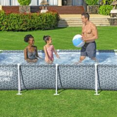 Bestway® 561FT Steel Pro® Dikdörtgen Prefabrik Yer Üstü Havuz 3,66 m x 2,01 m x 66 cm 1