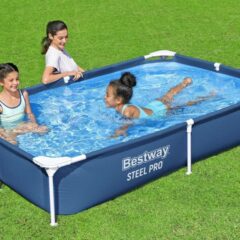 Bestway® 56401 Steel Pro™ Yer Üstü Prefabrik Dikdörtgen Havuz 2,21 m x 1,50 m x 43 cm 1