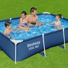 Bestway® 56403 Steel Pro® Dikdörtgen Yerüstü Prefabrik Havuz 2,59 m x 1,70 m x 61 cm 1