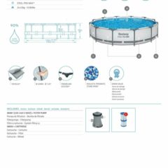 Bestway® 56416 Steel Pro MAX™ Yerüstü Prefabrik Havuz Seti 3,66 m x 76 cm 3