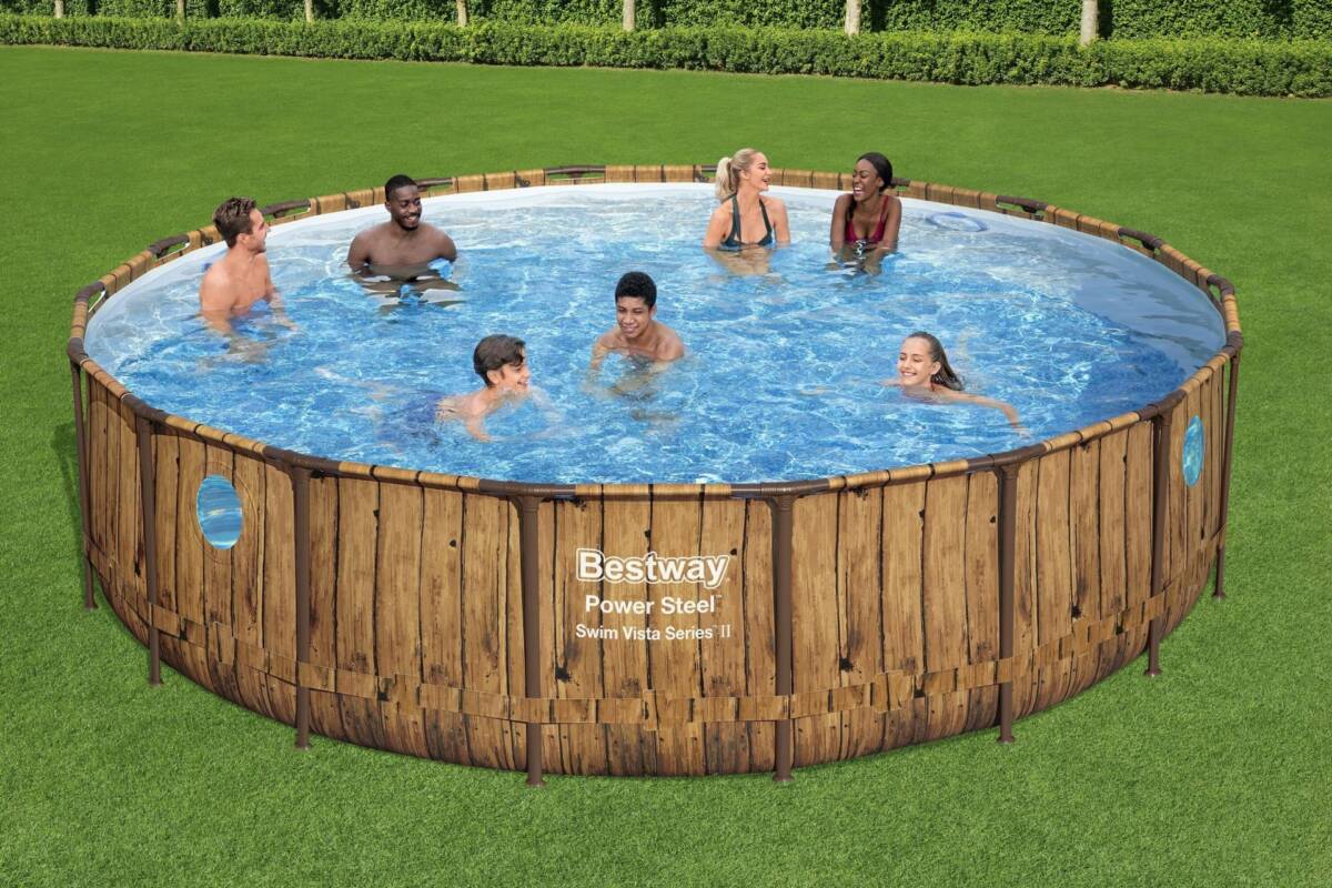 Bestway® 56977 Power Steel™ Vista Serisi 2-  Prefabrik Yer Üstü Havuz Seti 5,49 m x 1,22 m 1
