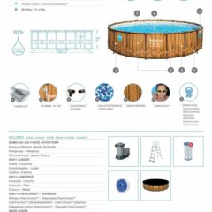 Bestway® 56977 Power Steel™ Vista Serisi 2-  Prefabrik Yer Üstü Havuz Seti 5,49 m x 1,22 m 3