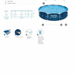 Bestway® 56985 Steel Pro®  Çember Yer Üstü Havuz 3,05 m x 66 cm 3