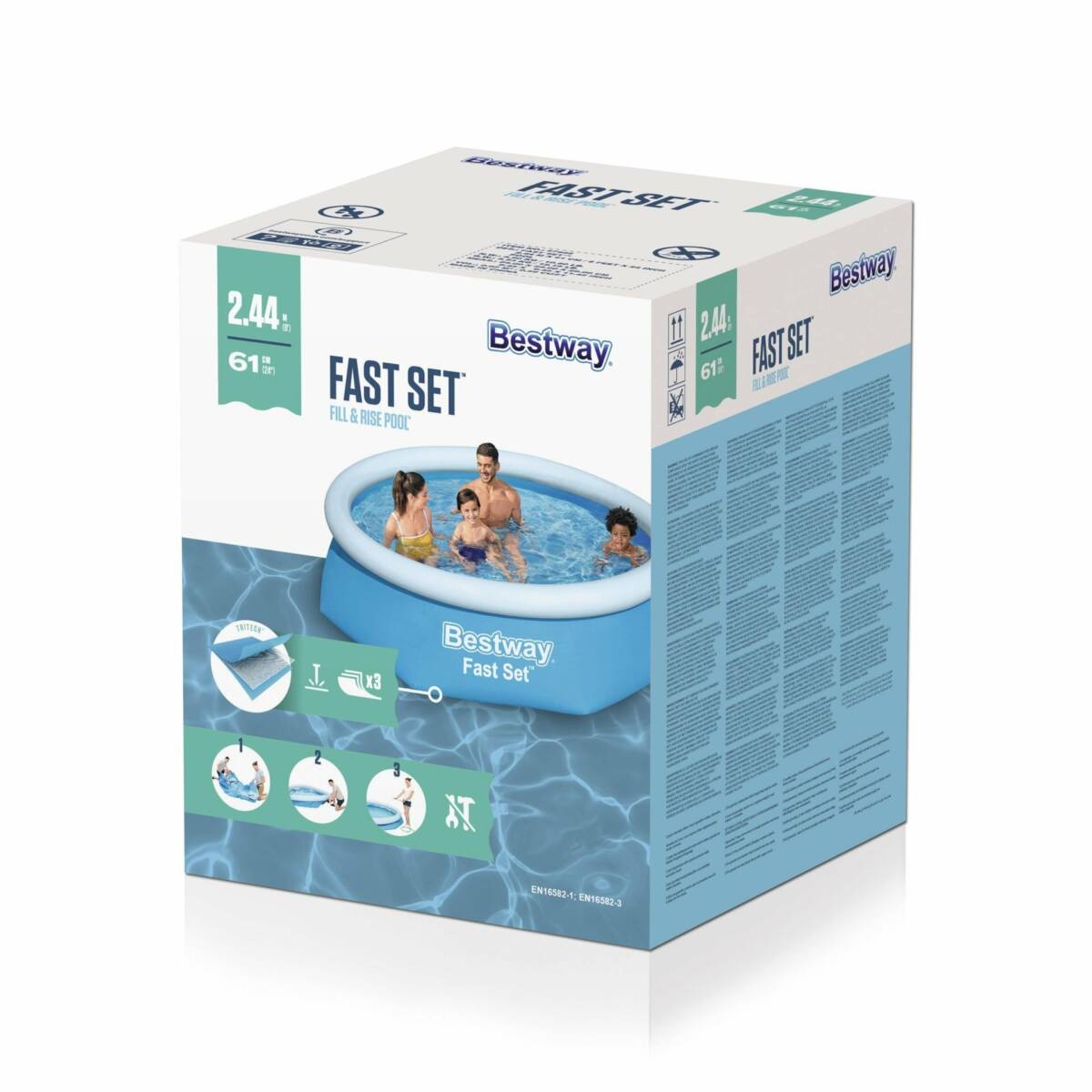 Bestway® 57448 Fast Set™ Çember Şişme Havuz 2.44 m x 61 cm 2