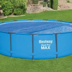 Bestway® 58253 Güneş Isıtmalı Havuz Örtüsü – 3,96 m, 4,27 m ve 4,57 m Yerüstü Havuzlar için 3