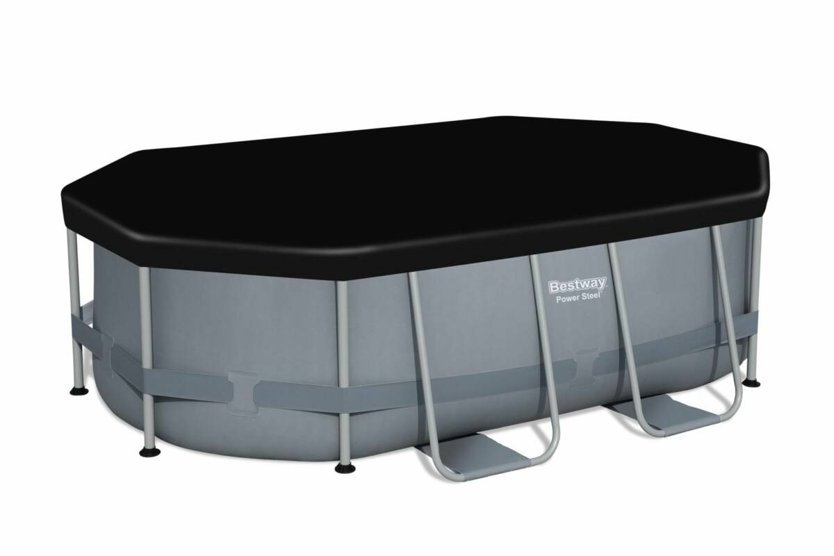 Bestway® 58424 Oval Havuz Örtüsü – 3,05 m x 2,00 m Yerüstü Havuzlar için 3