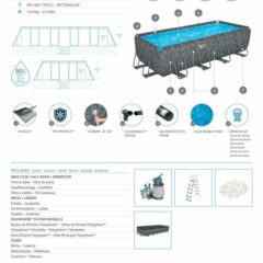 Bestway® APX 365™ 561KA Dikdörtgen Prefabrik Havuz Seti 5,49 m x 2,74 m x 1,32 m 3