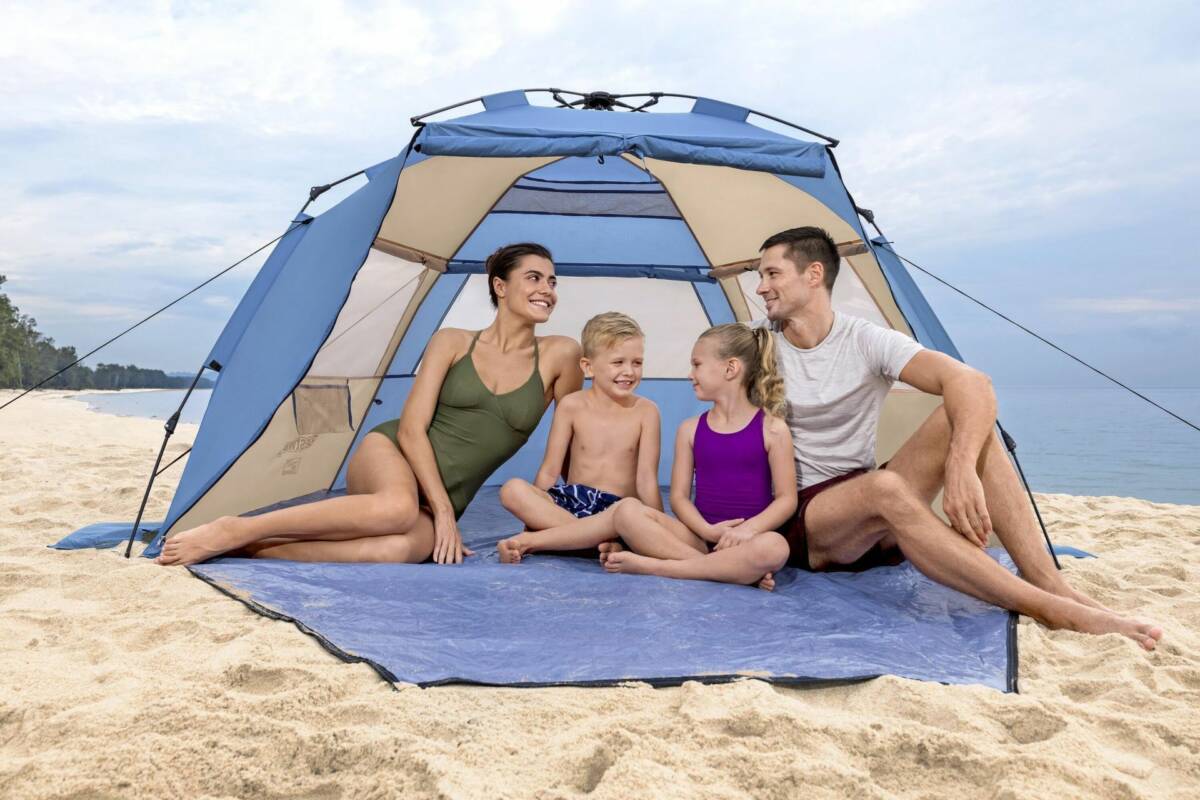 Bestway® Beach Dome™ 68144 4-Kişilik Çadır SwiftClick™ Çabuk Kurulum 3
