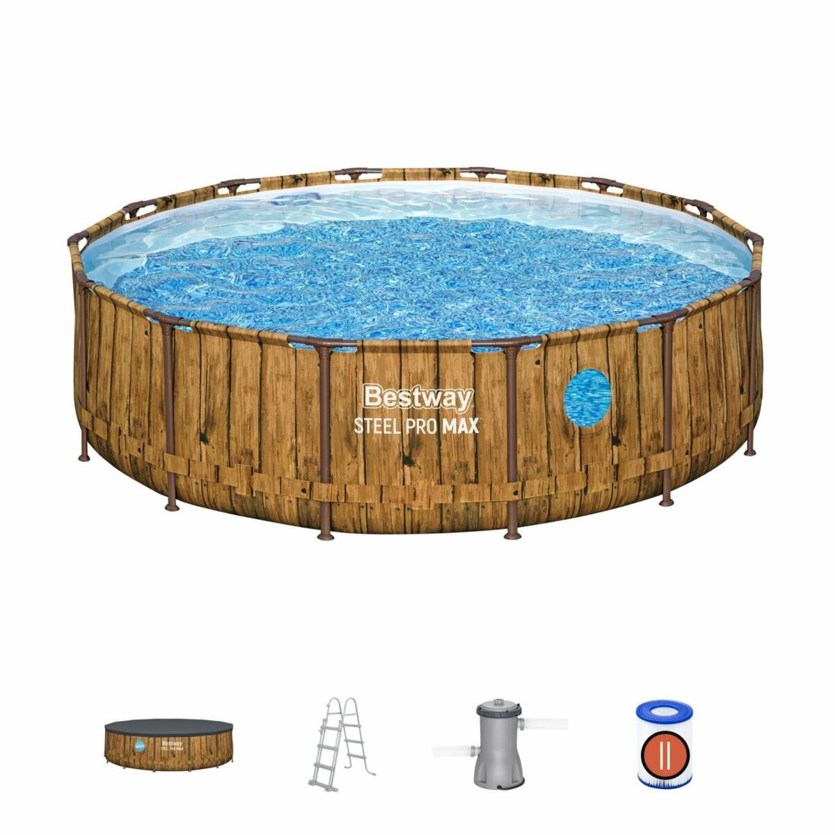Bestway® Steel Pro MAX™ Splashview™ 561JM Çember Yerüstü Havuz Seti 4,27 m x 1,07 m