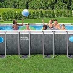 Bestway® Steel Pro MAX™ Splashview™ 561MB Dikdörtgen Yerüstü Havuz Seti 4,88 m x 2,44 m x 1,22 m 1