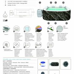 Lay-Z-Spa® 6001F Hollywood Energy-Efficient Luxe AirJet™ Şişme Spa Havuzu, LED ışıklı, 4-6 kişilik 3