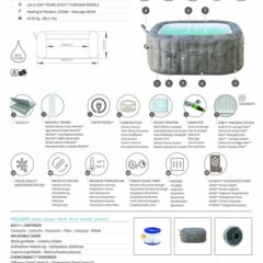 Lay-Z-Spa® 6001K Rome Smart AirJet™ Enerji Tasarruflu Şişme Spa Havuzu, Mobil Uygulama Kontrollü, 4-6 kişilik 3