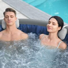 Lay-Z-Spa® 6001T Santorini Smart HydroJet Pro™ Enerji Tasarruflu Şişme Spa Havuzu, Mobil Uygulama Kontrollü, 5-7 kişilik 1