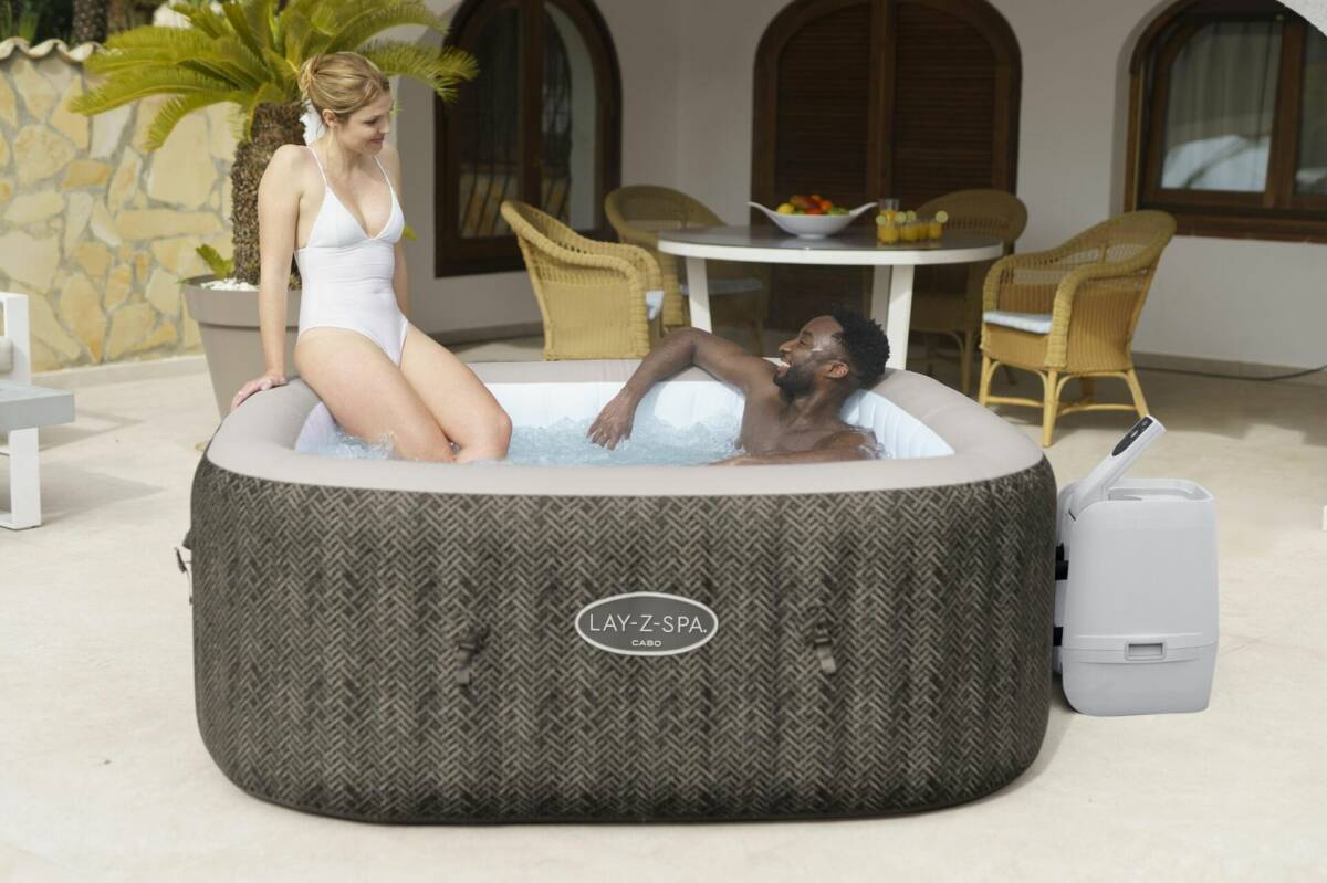 Lay-Z-Spa® Cabo Smart HydroJet™ 6001R Enerji Tasarruflu Şişme Spa Havuzu, Mobil Uygulama Kontrollü, 4-6 kişilik 1