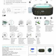 Lay-Z-Spa® Cabo Smart HydroJet™ 6001R Enerji Tasarruflu Şişme Spa Havuzu, Mobil Uygulama Kontrollü, 4-6 kişilik 3