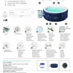 Lay-Z-Spa® Miami AirJet™ 6001C Enerji Tasarruflu Şişme Spa Havuzu, 2-4 kişilik 3