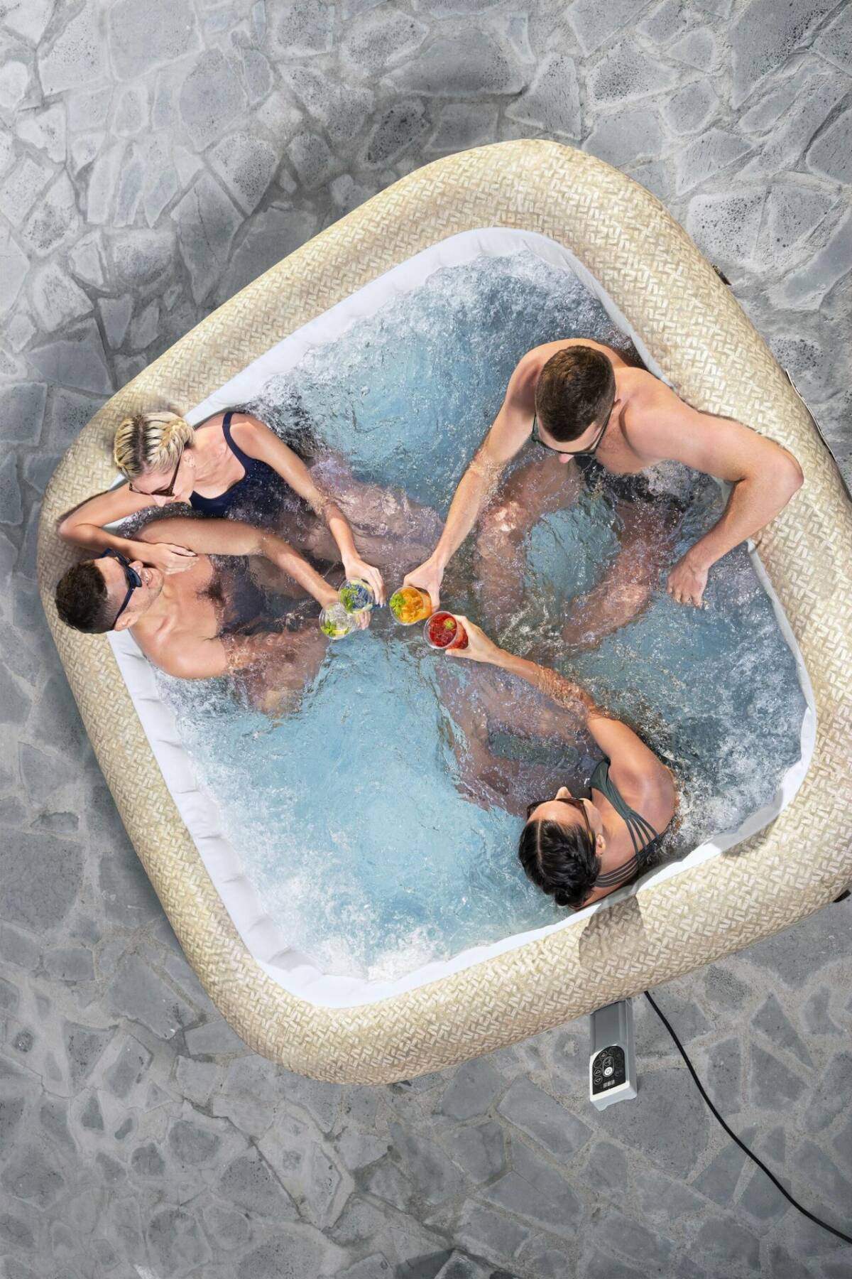 Lay-Z-Spa® Rome Smart AirJet™  6001M Enerji Tasarruflu Şişme Spa Havuzu, Mobil Uygulama Kontrollü, 5-7 kişilik 2